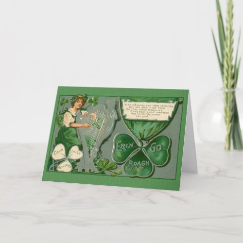 Victorian Irish Memories St Patricks Day Card