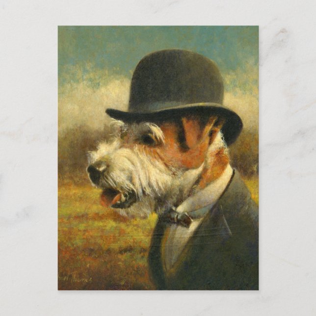 Victorian Jack Russell Post Card (Front)