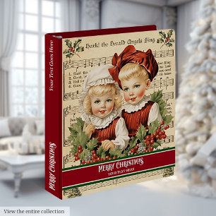 Victorian Kids Christmas Wreath Binder Custom Name