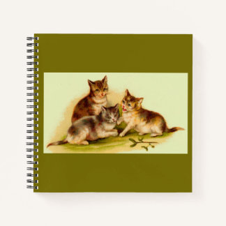 Victorian kittens notebook