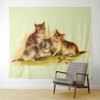 Victorian kittens tapestry