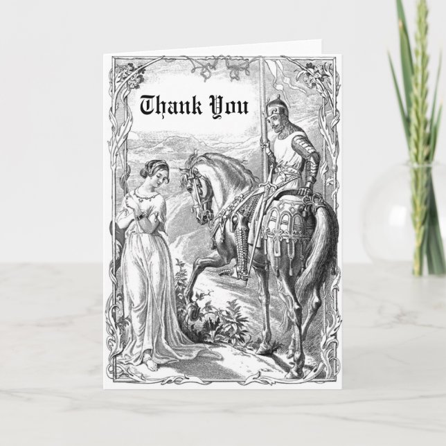 Victorian Knight Thank You Card (Front)