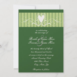 Victorian Lace Heart Wedding Invitation