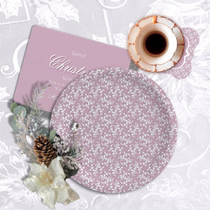 Victorian Lace Pink Paper Plates