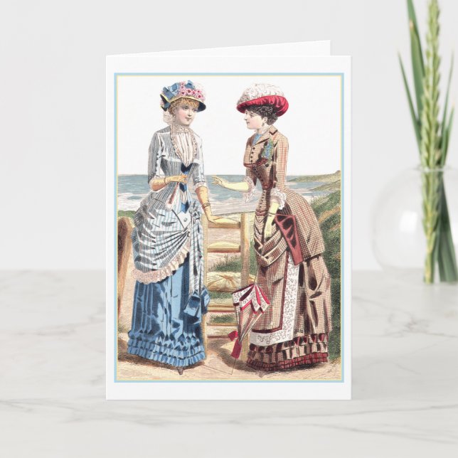 Victorian Ladies at the Beach Card (Front)