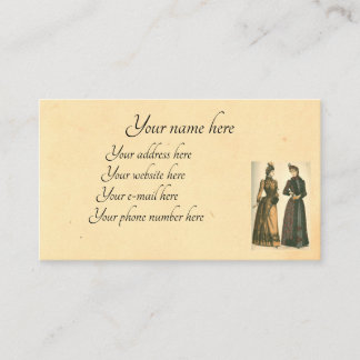 Victorian ladies business card