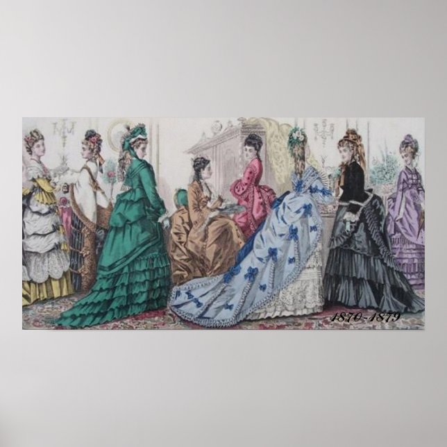 Victorian Ladies Ilustration Poster Print (Front)