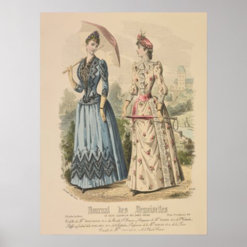 Victorian Ladies in the Loire castle region Poster