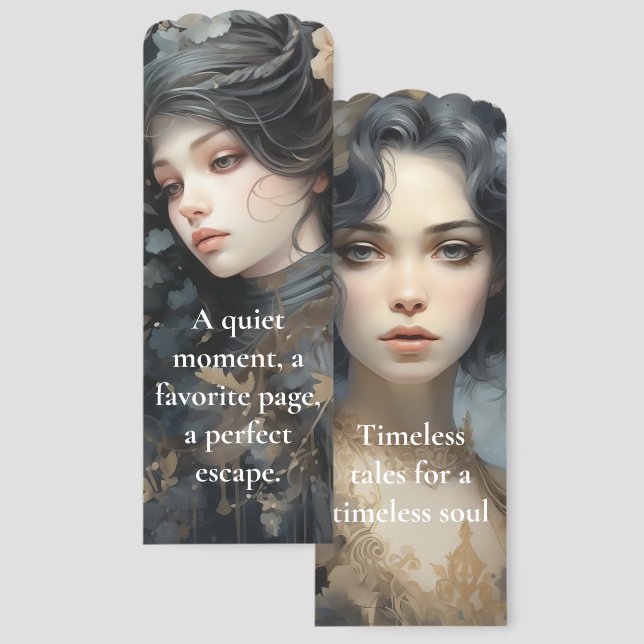 Victorian Ladies or Custom Pictures Quotes Bookmarks (Front & Back)