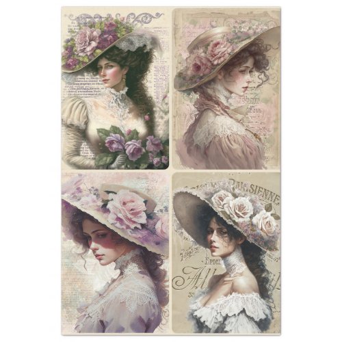 Victorian ladies  tissue paper