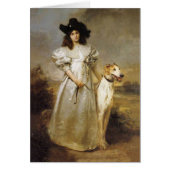 Victorian Lady Borzoi Card (Front)