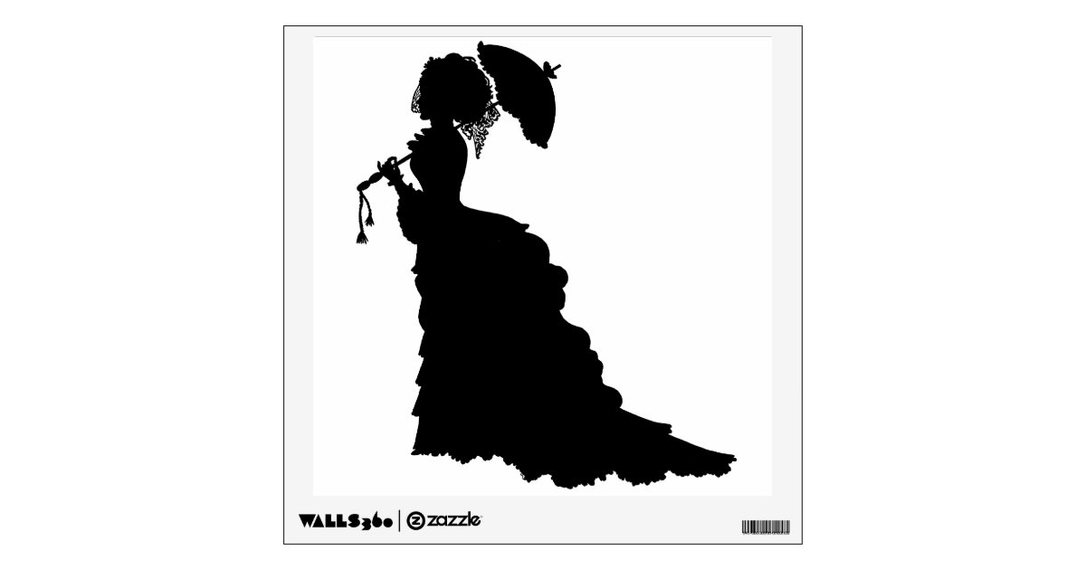 Victorian Lady Cameo Silhouette Wall Decal | Zazzle.com