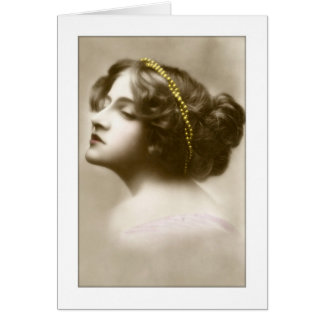 victorian lady cameo style pose cards