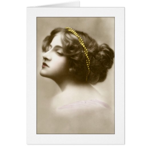 victorian lady cameo style pose cards (Front)