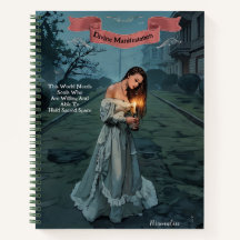 Victorian Lady Candle Light PositiveQuote Journal