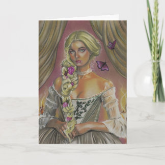 Victorian Lady Claudette Fantasy Art Greeting Card