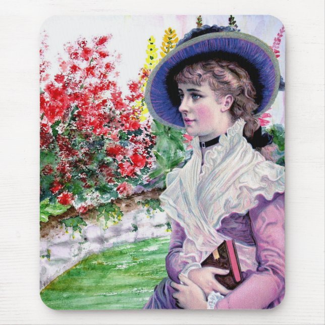 Victorian Lady Design Mouse Pad (Front)