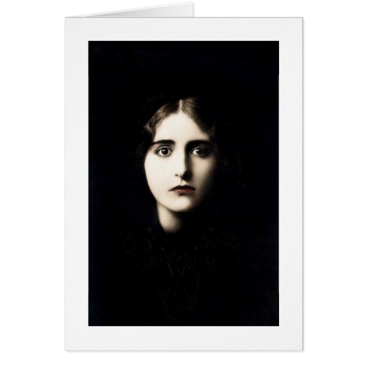 victorian lady haunting, stare, stark cards (Front)