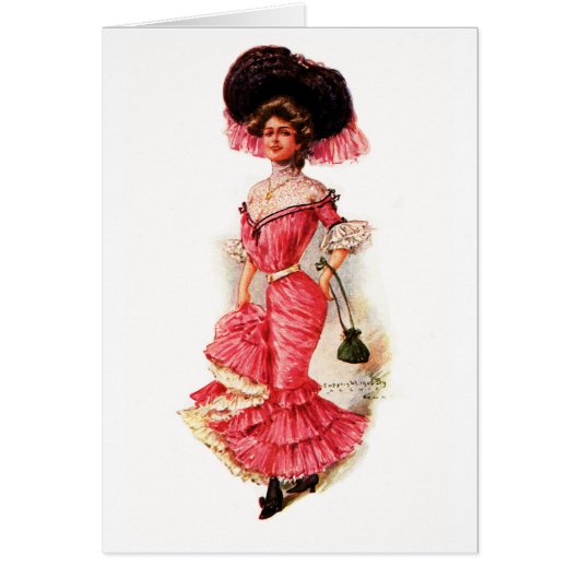 Victorian Lady in Pink Dress (Front)