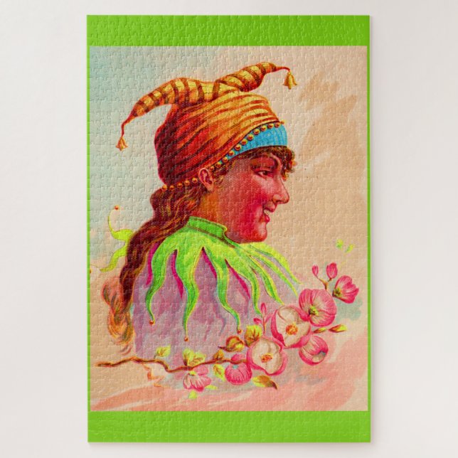 Victorian lady jester jigsaw puzzle (Vertical)
