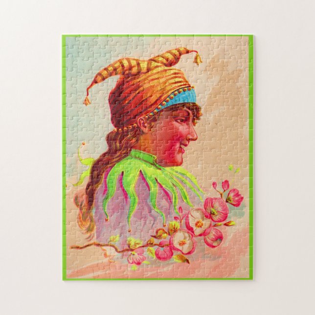 Victorian lady jester jigsaw puzzle (Vertical)
