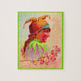 Victorian lady jester jigsaw puzzle
