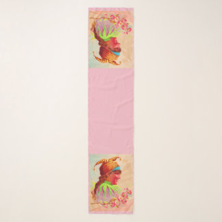 Victorian lady jester print scarf