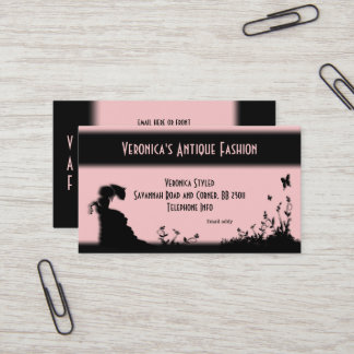 Victorian Lady Pink Business Card