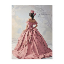 Victorian Lady Pretty Pink Dress Vintage Personal