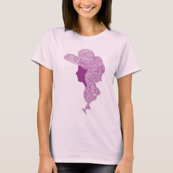 Victorian Lady - Purple T-shirt by scribbleprints at Zazzle