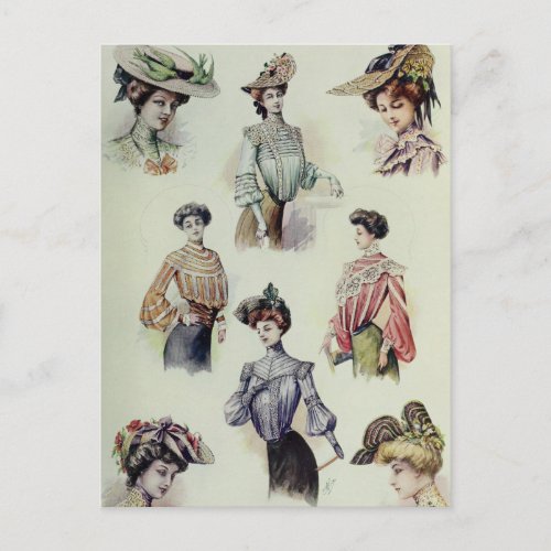 Victorian Lady  Vintage French Fashion  Blouses Postcard