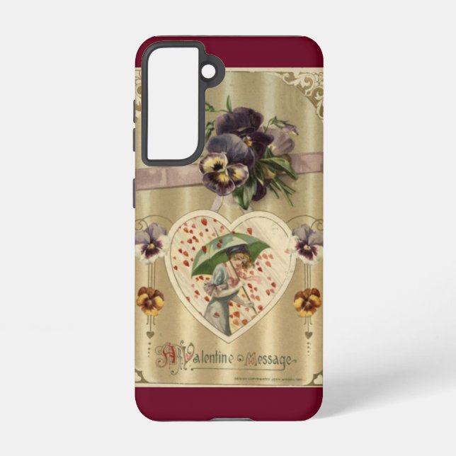 Victorian Lady Vintage Valentine Samsung Galaxy Case (Back)