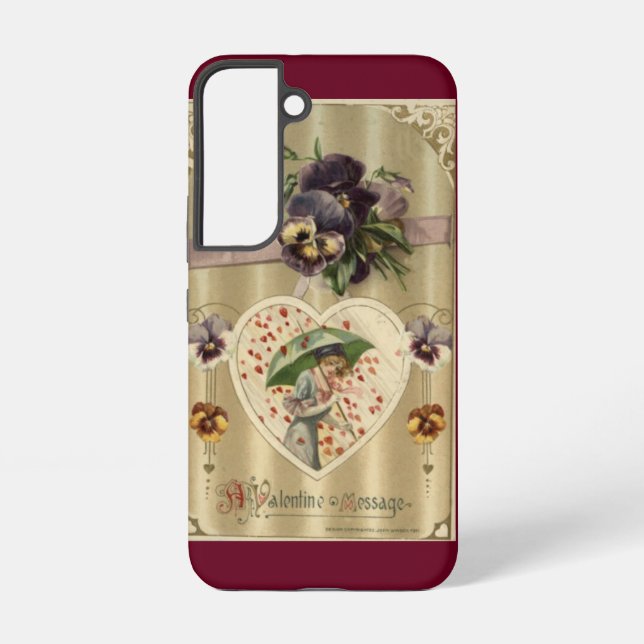 Victorian Lady Vintage Valentine Samsung Galaxy Case (Back)
