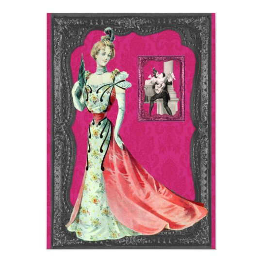 Victorian Lady Wedding Invitations