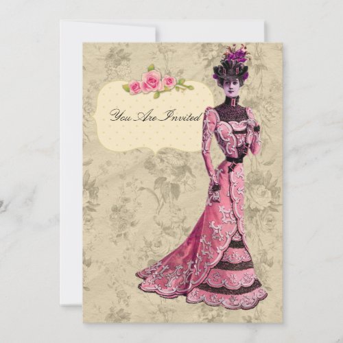 Victorian Lady Wedding Invitations