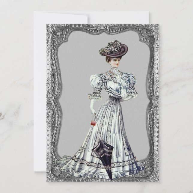 Victorian Lady Wedding Invitations (Front)