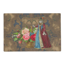 Victorian Lady with Floral Basket Placemat
