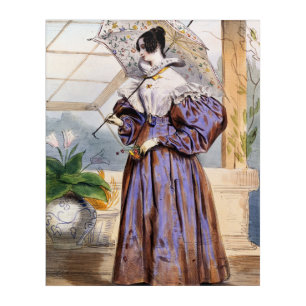 Victorian Lady with Parasol - Elegant Garden Art P