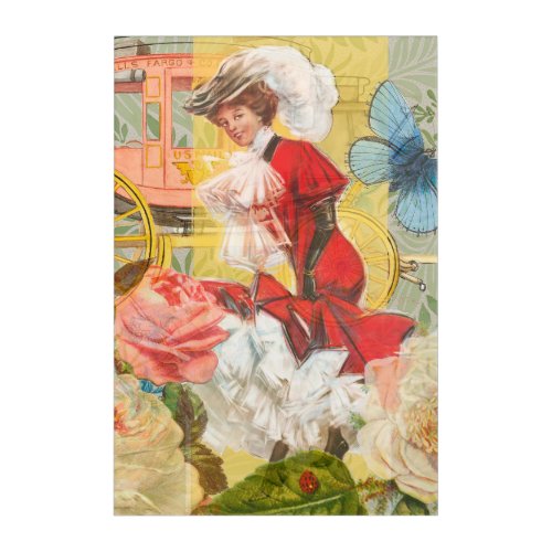 Victorian Lady Woman Fun Carriage Acrylic Print