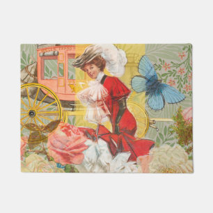 Victorian Lady Woman Fun Carriage Doormat