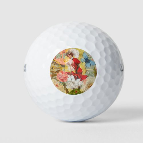 Victorian Lady Woman Fun Carriage Golf Balls