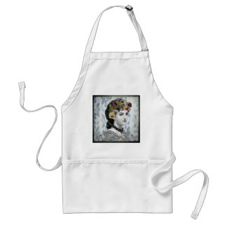 Victorian Lady Woman Pansies on Tapestry Adult Apron