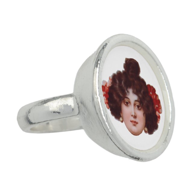Victorian Lady's Face Ring (Side)