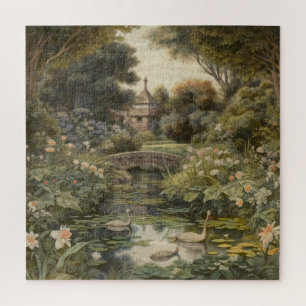 Victorian Lakeside Sanctuary Heritage Art Jigsaw Puzzle