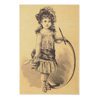 Victorian little girl print