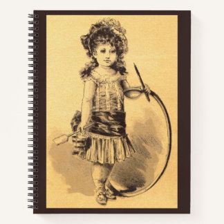 Victorian little girl print notebook