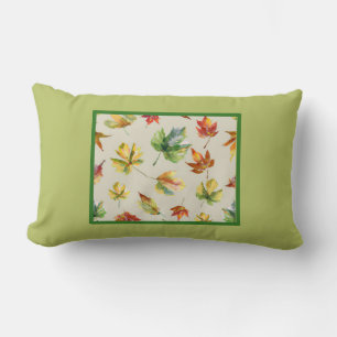 Victorian look fall leaves fun lumbar pillow