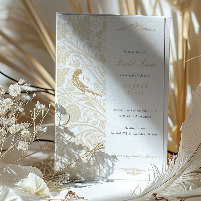 Victorian Love Bird Bridal Shower Invitation (Creator Uploaded)