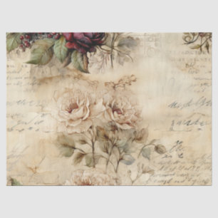 Victorian Love Letter Floral Parchment Tissue Paper