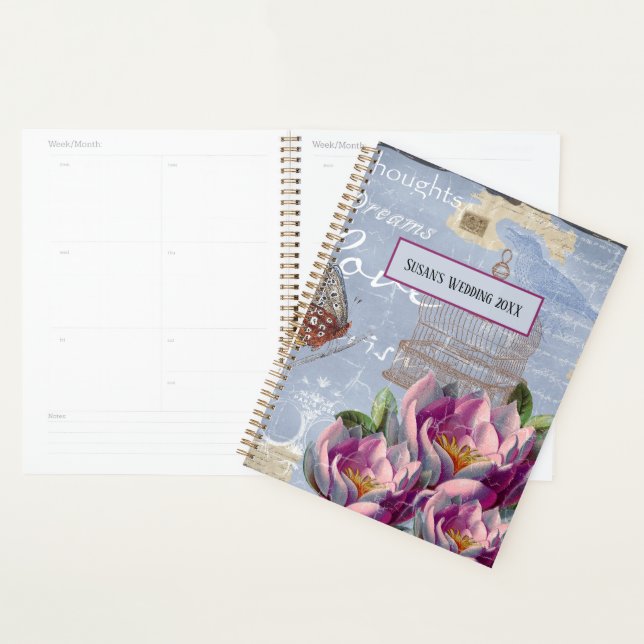 Victorian Love Thoughts Dreams Bird Cage Wedding Planner (Display)